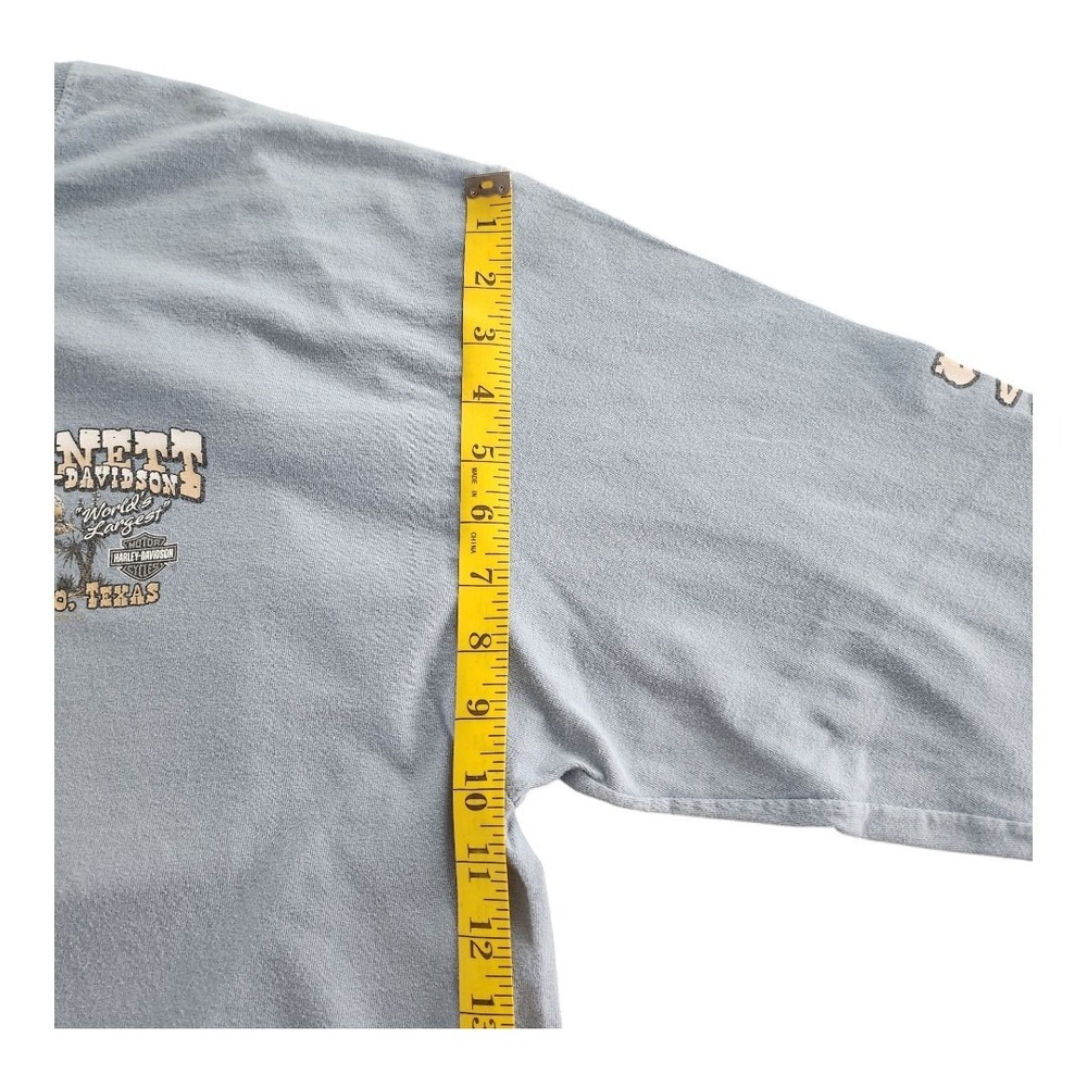 Vintage Harley Davidson T Shirt Mens Size Large Blue Y2K Barnett El Paso Texas‎ - Picture 6 of 10